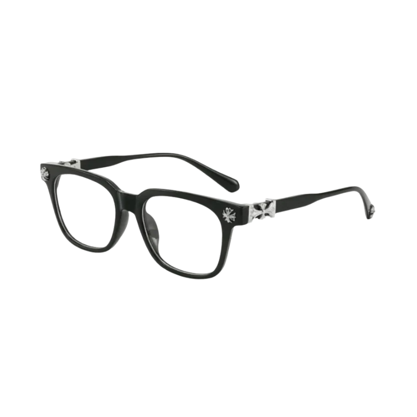 Chrome hearts blue light blocking glasses black silver