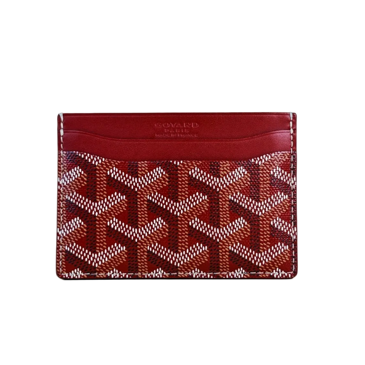 Goyard card holder red