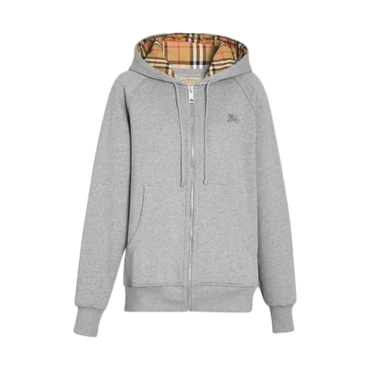 Burberry zip up hoodie grey