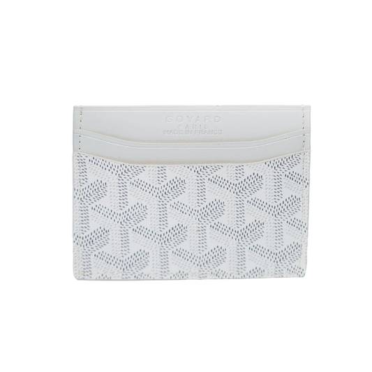Goyard card holder white