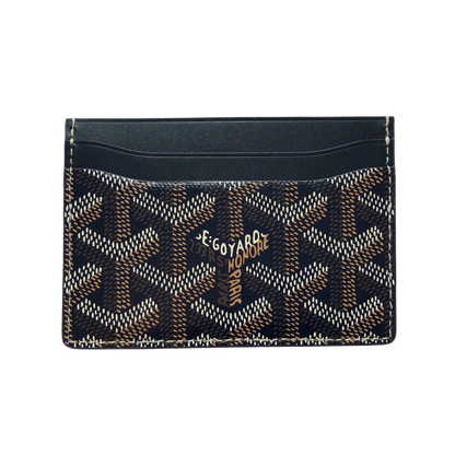 Goyard card holder black