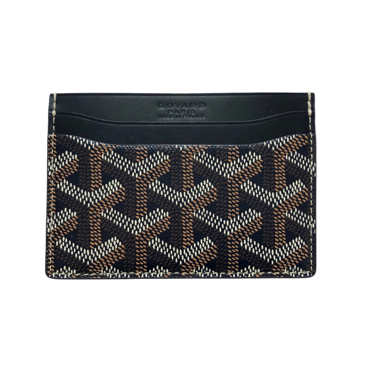 Goyard card holder black