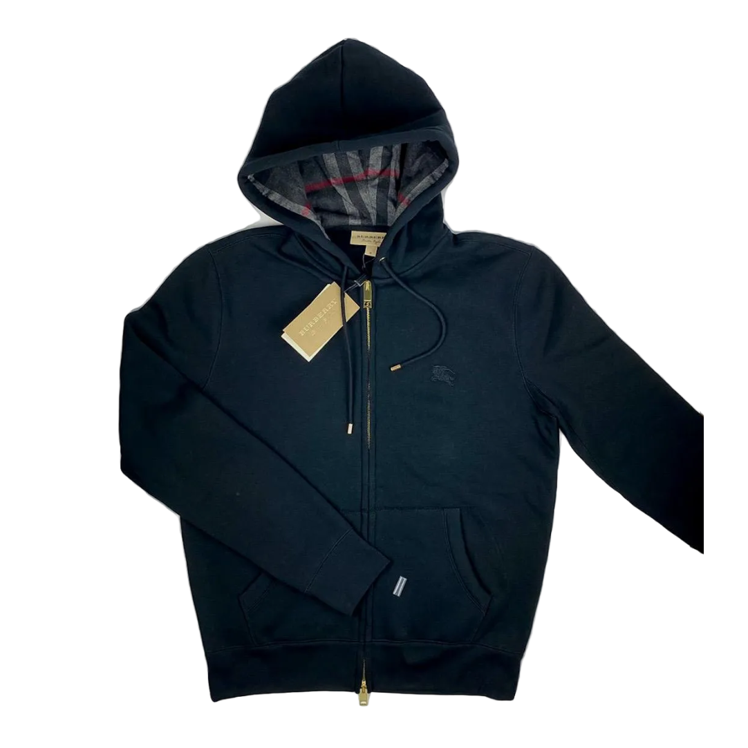 Burberry zip up hoodie black