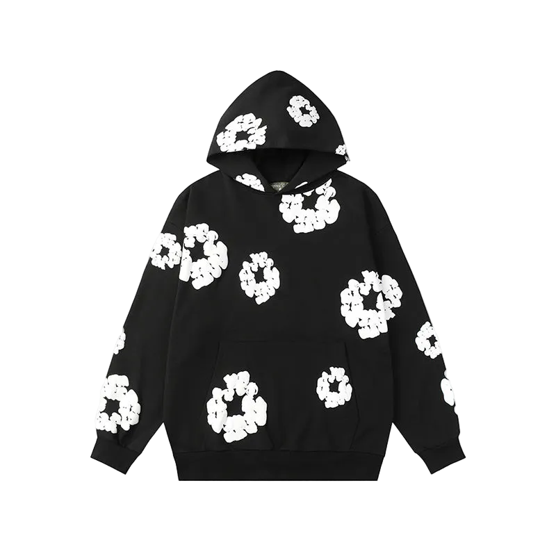 Denim Tears hoodie black with white