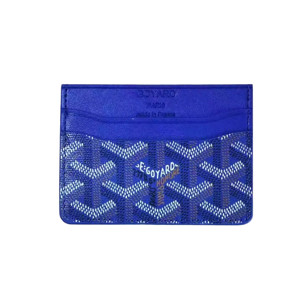 Goyard card holder dark blue
