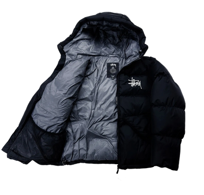 Stüssy jacket black with grey lining