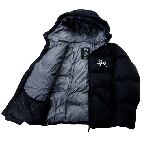 Stüssy jacket black with grey lining